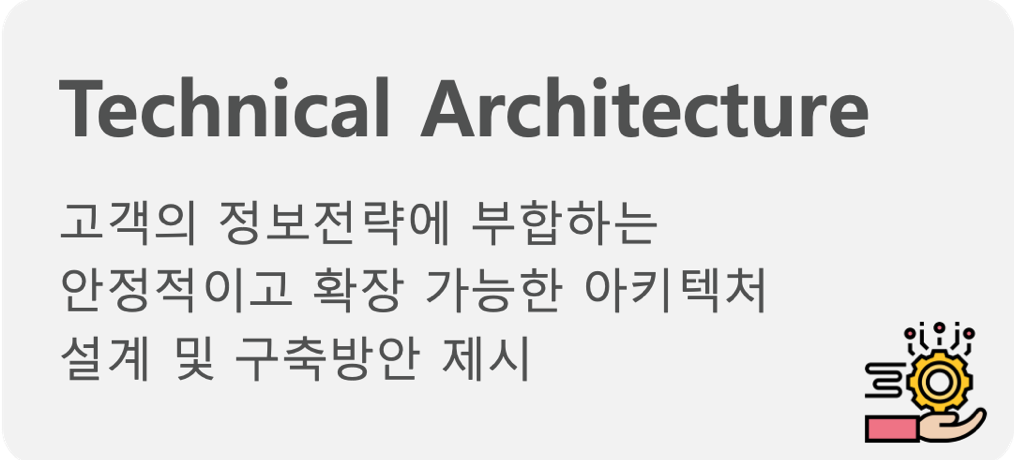 고객의 정보전략에 부합하는 안정적이고 확장 가능한 아키텍처 섥뎨 및 구축방안 제시